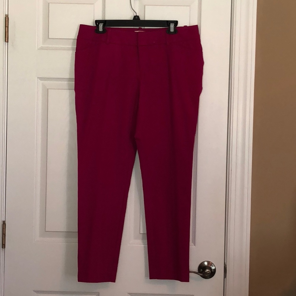 Deep bright pink pants